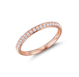 Half Eternity Wedding Band in 18k Rose Gold